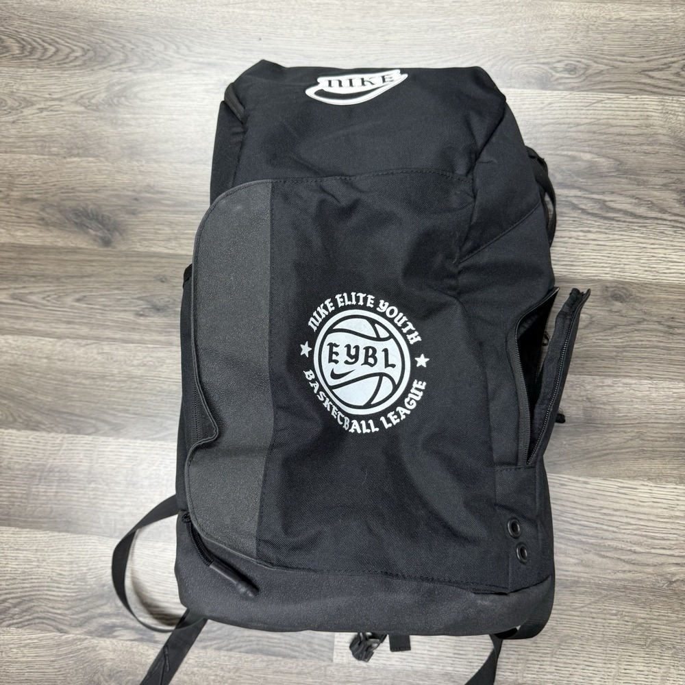 Nike EYBL Backpack Team Issued Exclusive Rare Travel Elite Black/White Logo READ